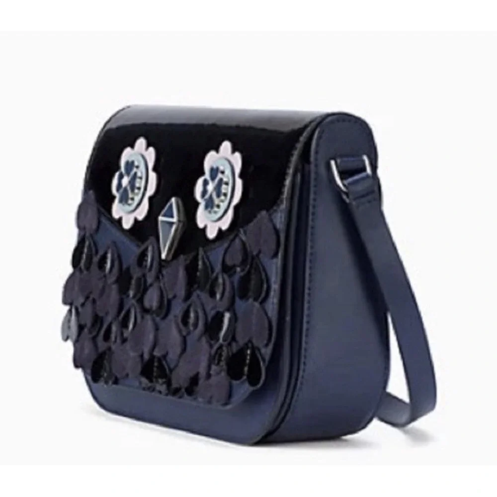 Kate Spade Zibbi Medium Flap Shoulder Bag Nightcap Floral Hearts Crossbody